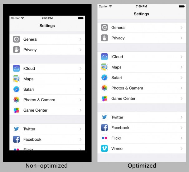iPhone-6-mockup-Settings-optimized-vs-non-optimized