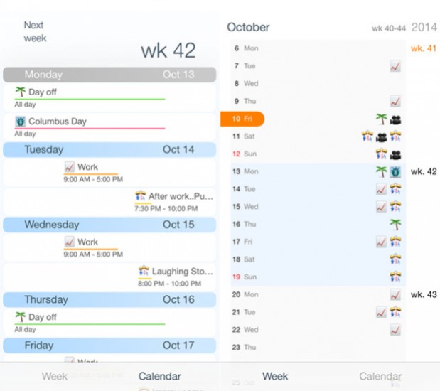apps gratis iphone week-calendar