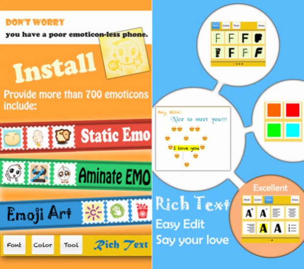 apps gratis iPhone art emoji keyboard