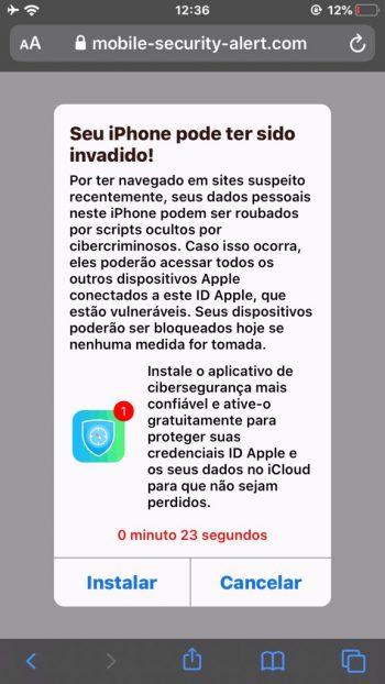 vírus no iPhone
