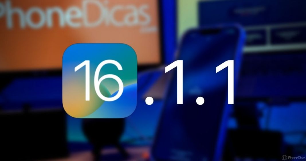 Apple liberou o iOS 16.1.1 para o público