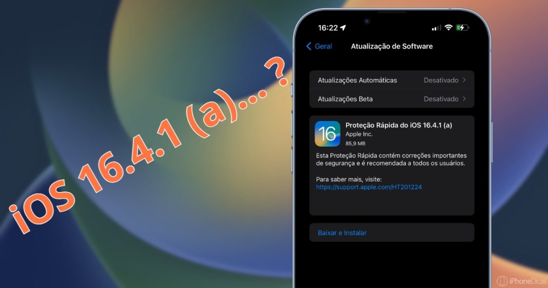 Proteção Rápida do iOS disponível: iOS 16.4.1 (a) — o que é?