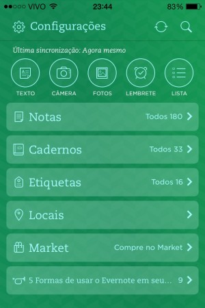 Evernote Tela Verde