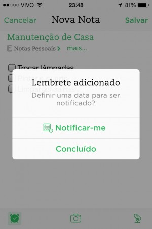 Lembrete Evernote