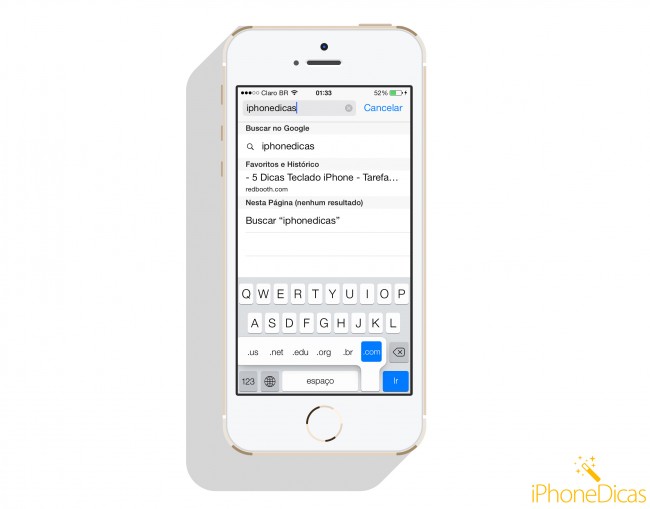 digitando melhor safari teclado iphone