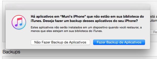 Fazer Backup iPhone