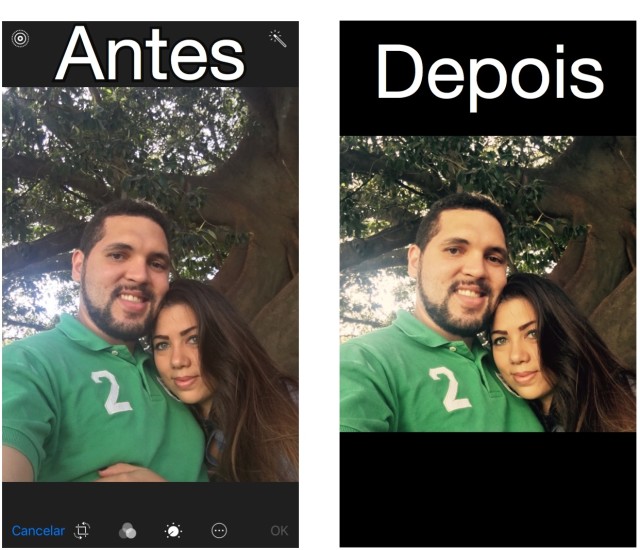 Editar foto iPhone - Antes e Depois
