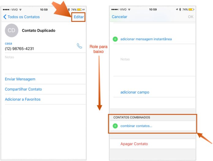 Como apagar contatos duplicados no iPhone, iPad e MacBook