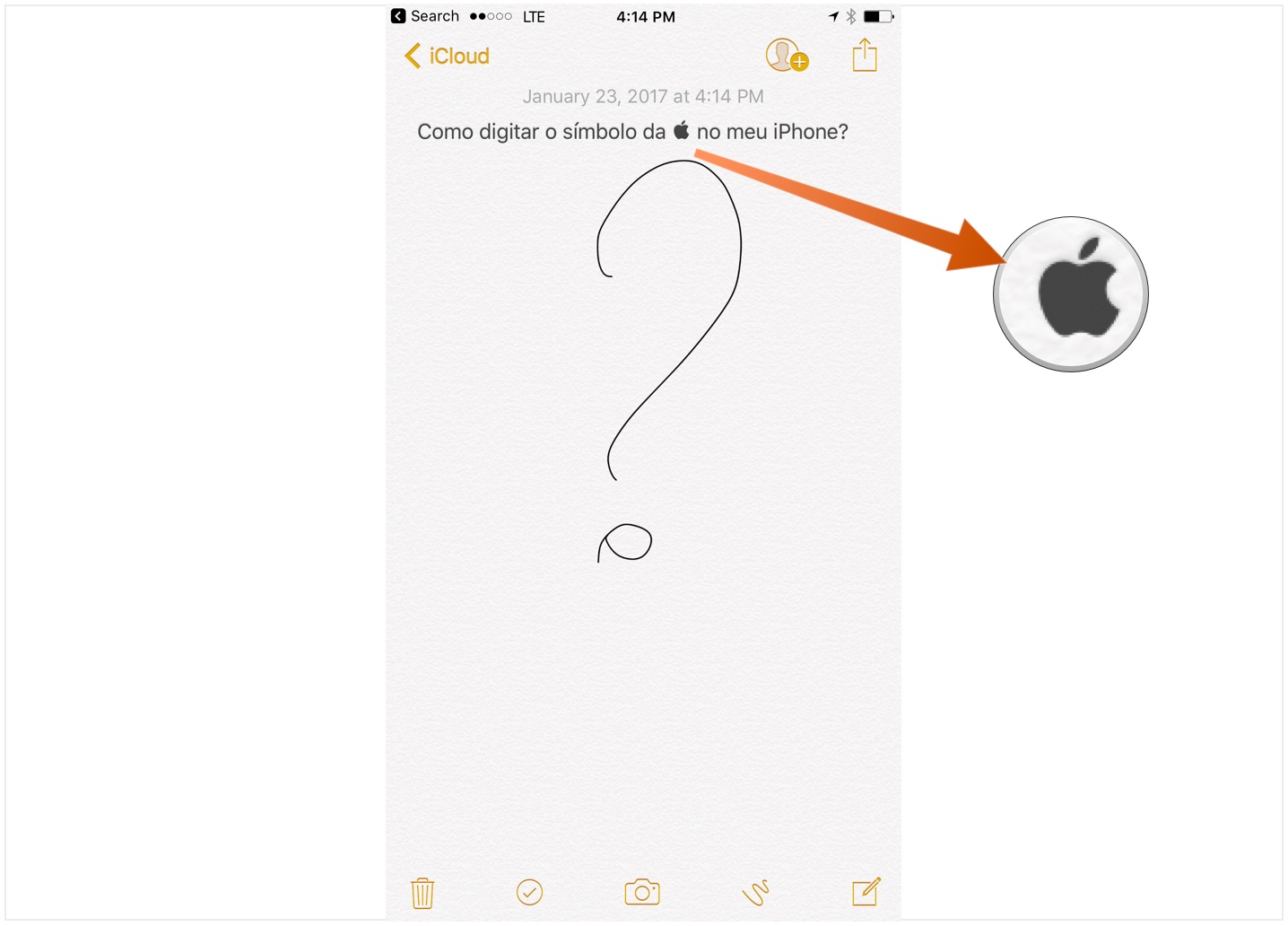 Como digitar o logo da Apple »