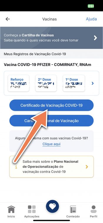 Certificado de vacinacao do covid