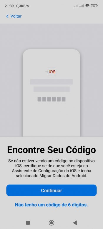 Migrar do iOS (1)