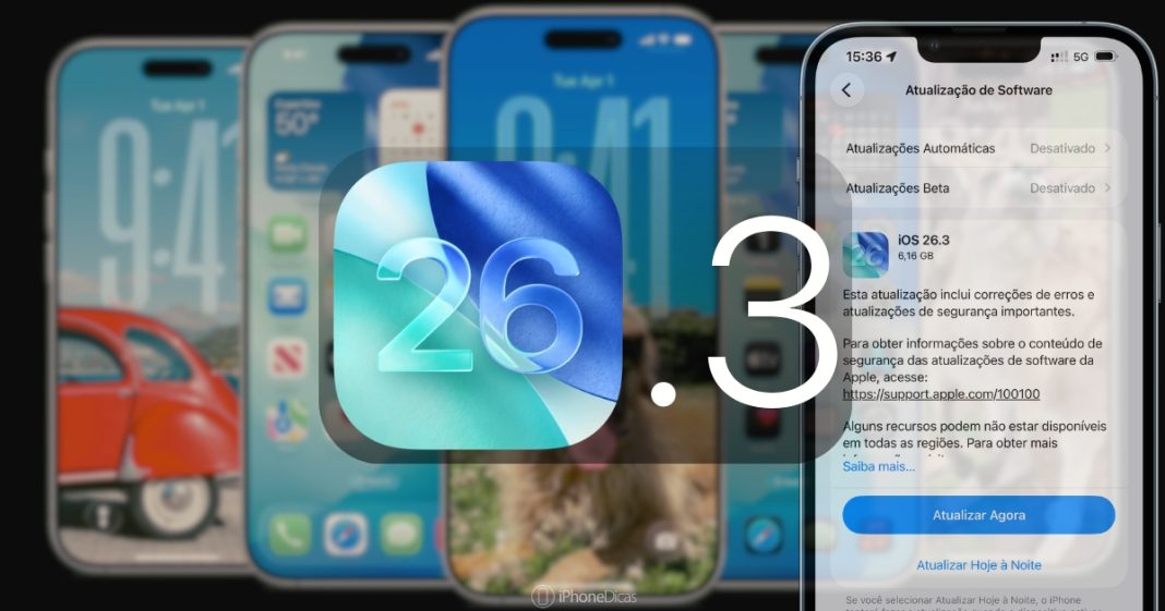 O iOS 26.3 foi lançado para todos os usuários compatíveis O iOS 26.3 foi lançado para todos os usuários compatíveis